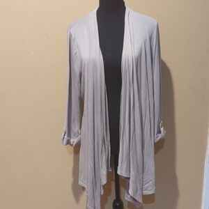 Style & Co. Gray Cardigan with Asymmetrical Hem